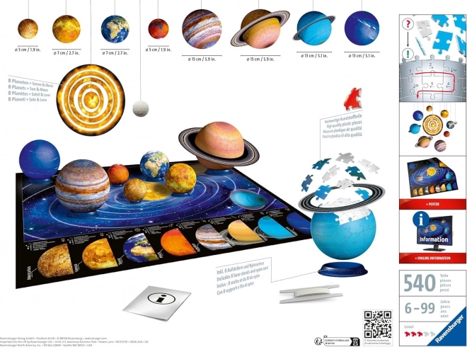 Ravensburger Puzzle 3D système solaire