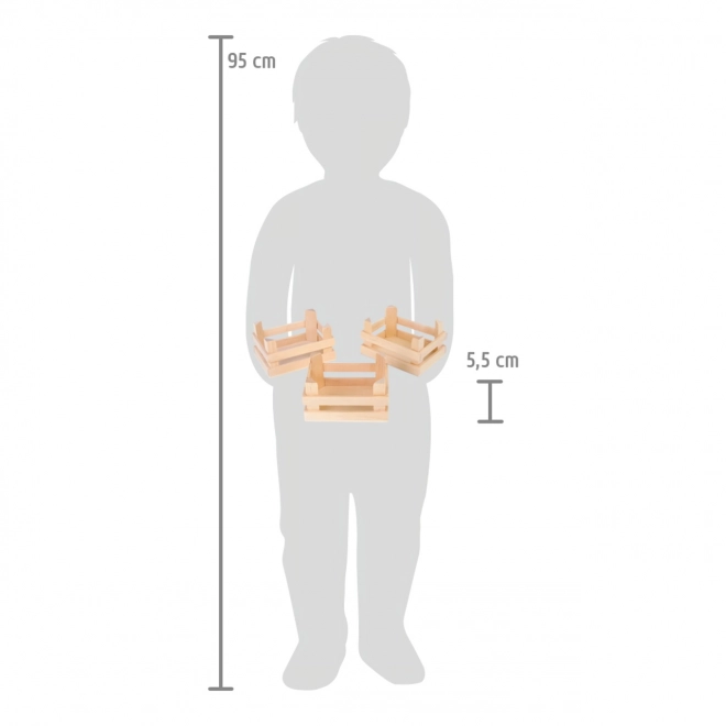Small Foot Ensemble de petites caisses alimentaires 3 pcs