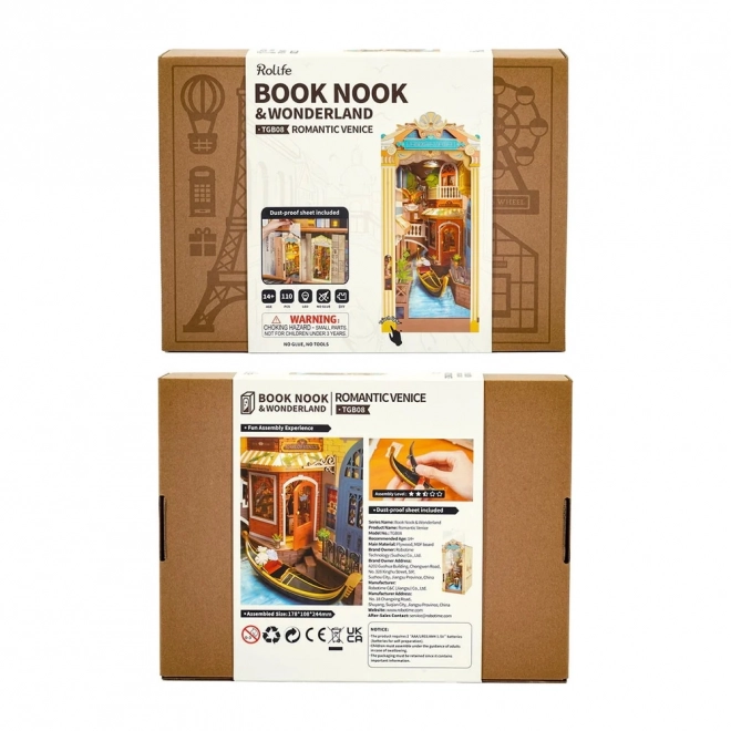 RoboTime Puzzle 3D Arrêt-Livre Romantique Venise