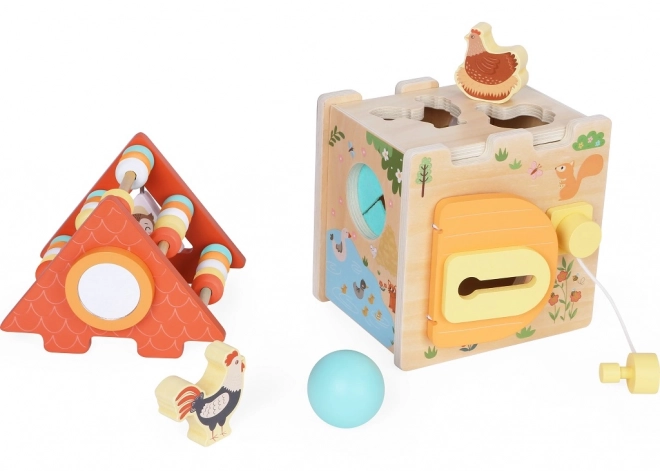 2Kids Toys Cube Motorique Ferme 2 en 1