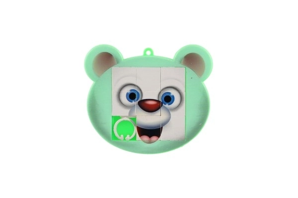 Puzzle coulissant en plastique 7x6cm animaux, mélange de types dans un sachet