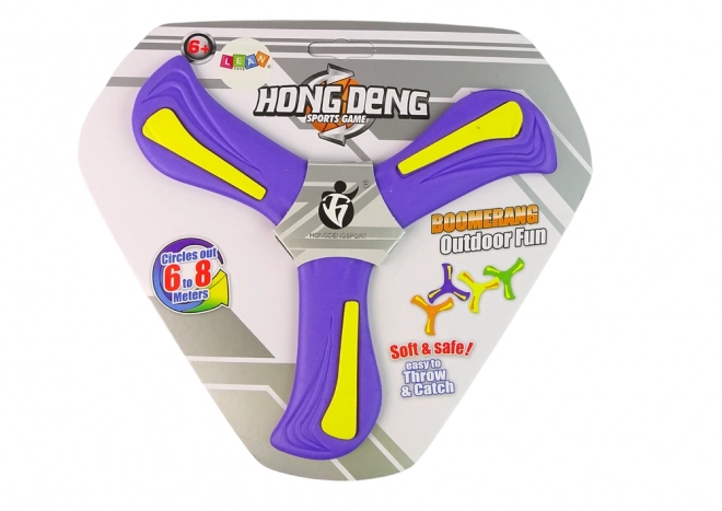 Boomerang disque volant lanceur violet pour enfants