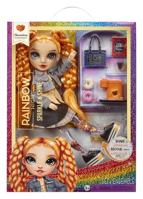 Rainbow High Sparkle & Shine Fashion poupée - Clementine (Orange