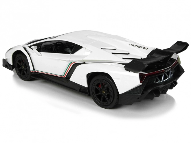 Voiture de sport R/C 1:24 Lamborghini Veneno Blanche 2.4 G Lumières