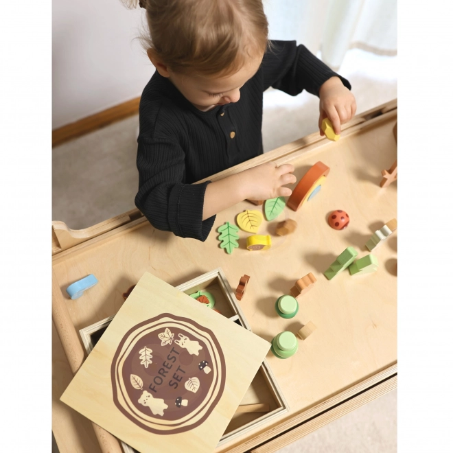 Ensemble forestier avec blocs en bois Tooky Toy