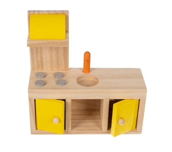 Maison de poupée en bois avec équipements 90 cm