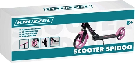 Trottinette de ville pliable pour enfants avec grandes roues (200 mm) – rose