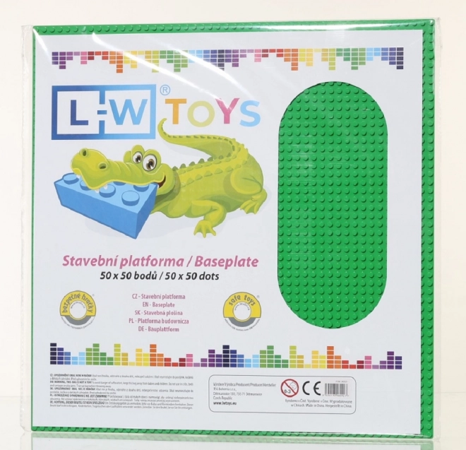 L-W Toys Grande plaque de construction 50x50 verte