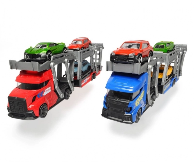 Transporteur automobile 28 cm + 3 petites voitures, 2 types