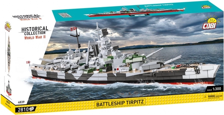 Jeu de construction COBI Historical Collection – cuirassé TIRPITZ (1:300, 2810 pièces)