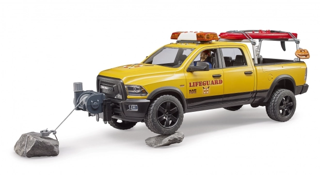 Bruder Dodge RAM patrouille côtière avec sauveteur et accessoires