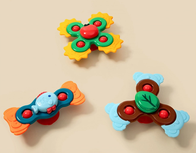 Woopie spinners sensoriels éducatifs pour enfants 3 en 1 en couleurs vives