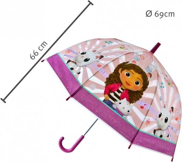 Parapluie pour enfants Gabby's Dollhouse avec motifs de chats