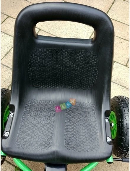 Kart à pédales pneumatique + Pneus gonflables + Siège réglable – Verte