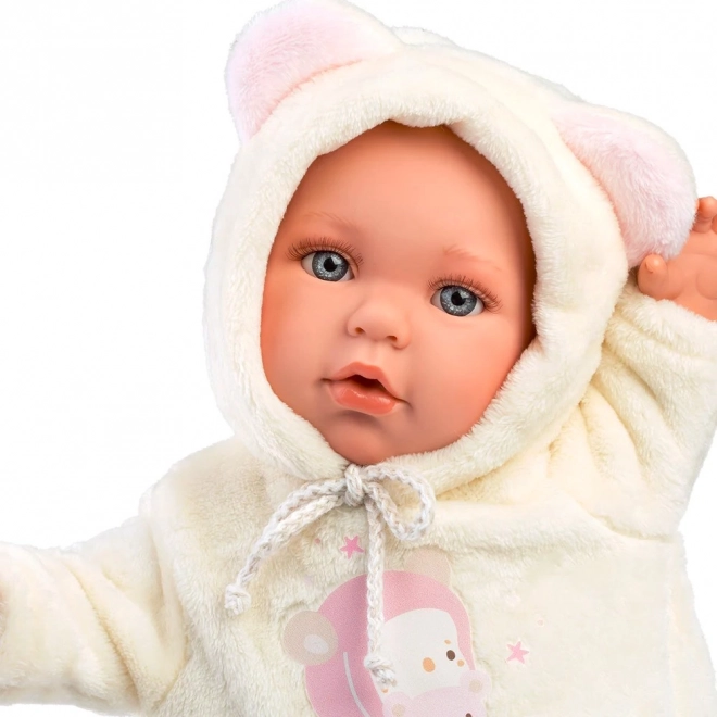 Llorens 14208 BABY JULIA - poupée réaliste bébé avec un corps en tissu doux - 42 cm