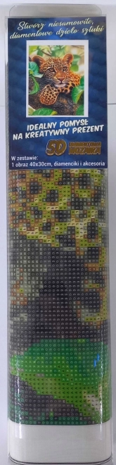 Kit de peinture au diamant - léopard