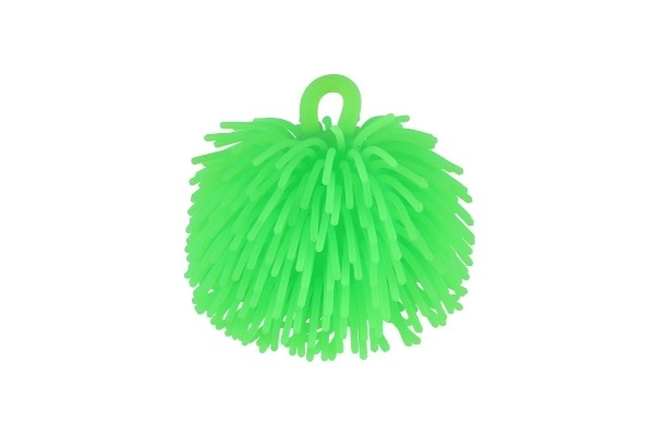 Balle anti-stress poilue à presser en silicone 7cm avec lumière à piles