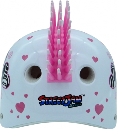 Casque Zèbre avec petits cœurs