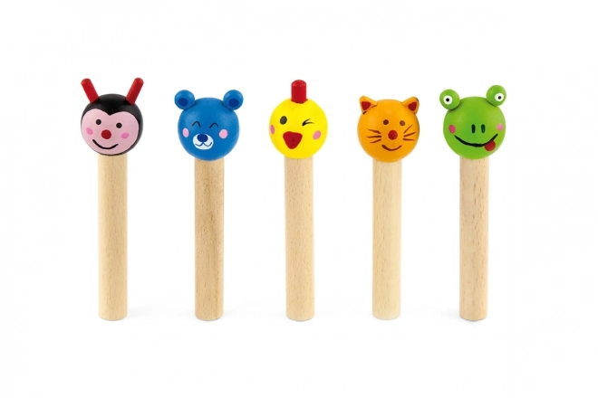 VIGA jeu en bois de lancer des anneaux sur des animaux