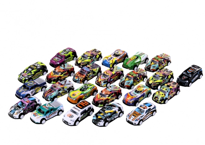 Ensemble de petites voitures à roulettes Power Cars colorées 50 pièces
