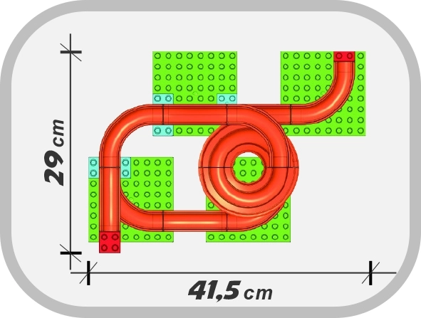 Androni UNICO plus Circuit de billes moyen - 62 pièces