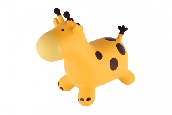 Girafe sautante - en caoutchouc, rose pastel