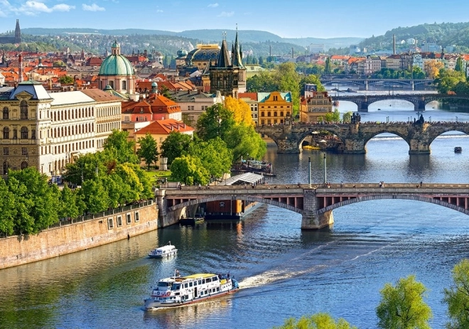 Puzzle 500 pièces – Vue sur les ponts de PRAGUE
