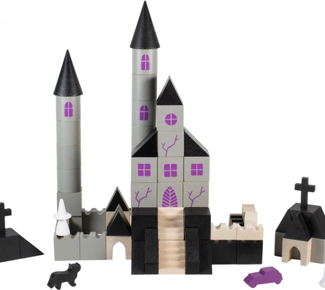 Jeu de construction en bois Château hanté