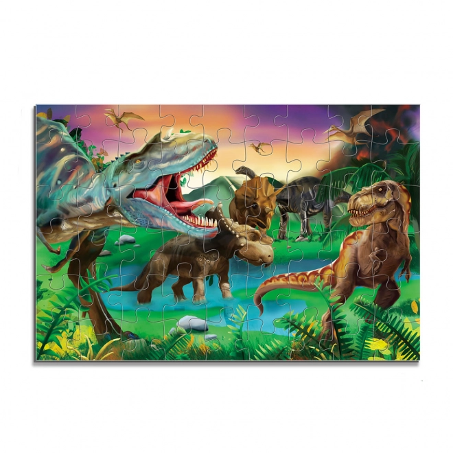 Maxi puzzle avec dinosaures - 54 pièces 87 x 58 cm