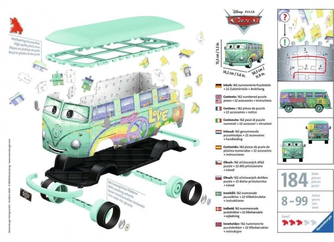 RAVENSBURGER Puzzle 3D Autobus Cars: Fillmore 162 pièces