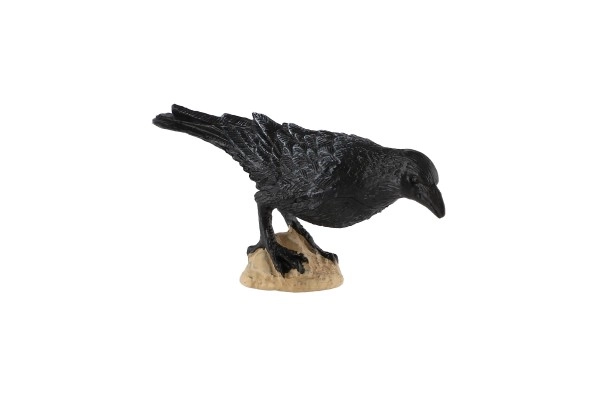 Corbeau noir en plastique zooted 11cm en sac