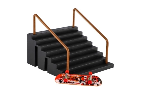 Escalier avec rambarde pour skateboard à doigt