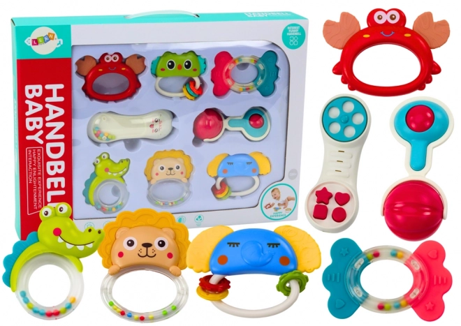 Ensemble de hochets animaux 8 pièces