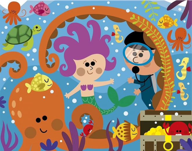 Puzzle avec peinture à l'eau Profondeurs de la mer 30 pièces