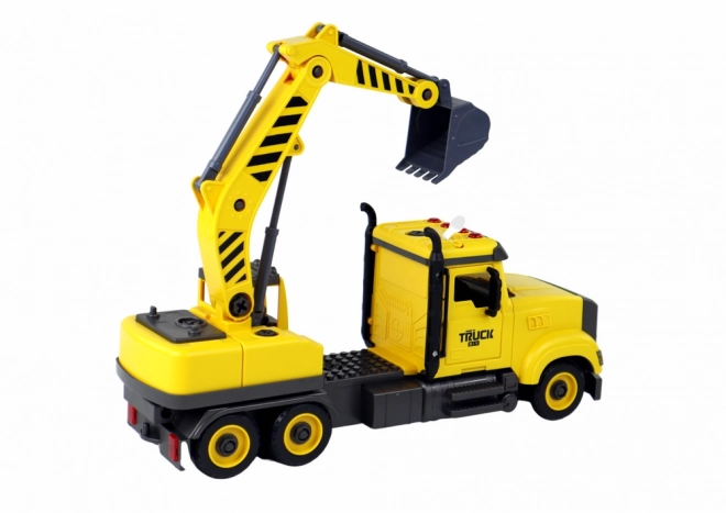 Chariot pliant avec grue jaune