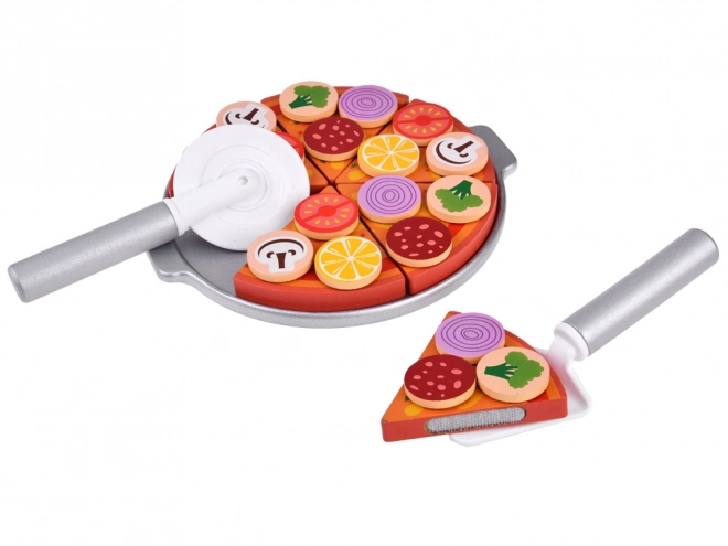 Pizza en bois à découper avec accessoires