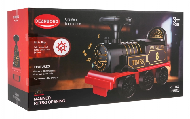 Locomotive enfant interactive avec espace de rangement et lumières
