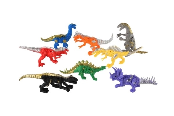 Dinosaure/Drak 8pcs plastique 14-17cm en sachet 22x35x7cm
