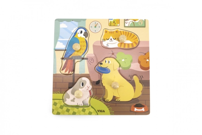 Puzzle en bois - animaux de compagnie