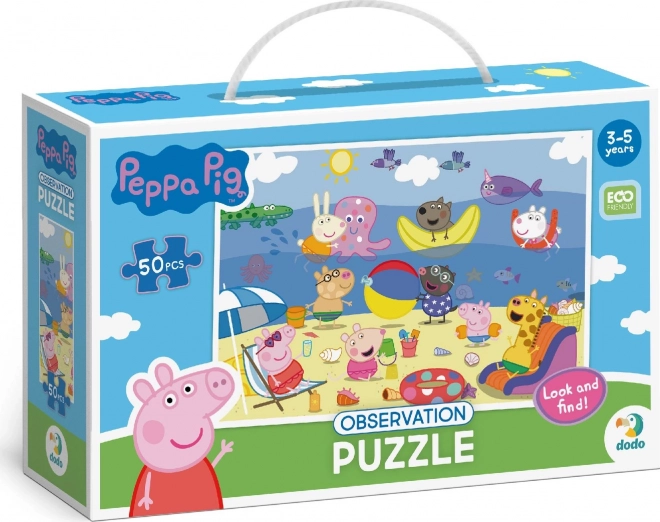 Puzzle avec recherche d'images Peppa Pig 50 pièces