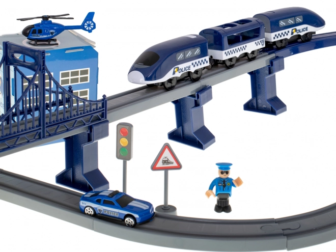 Circuit de train pour enfants - police