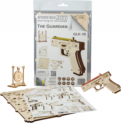 Puzzle 3D en bois pistolet WOODEN CITY Guardian GLK-19