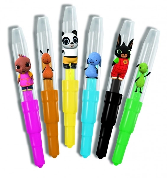 Feutres soufflants Lapin Bing 6 pcs avec pochoirs