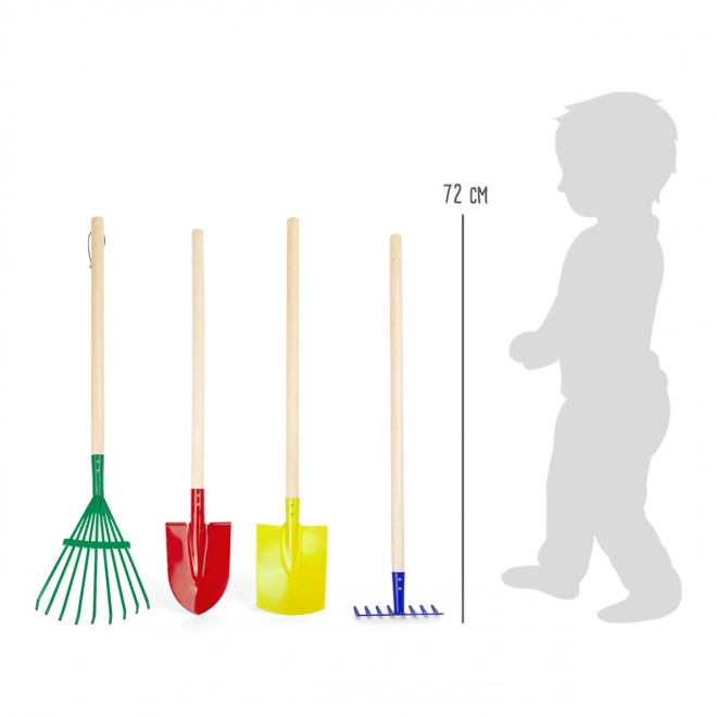 Petit ensemble d'outils de jardin colorés