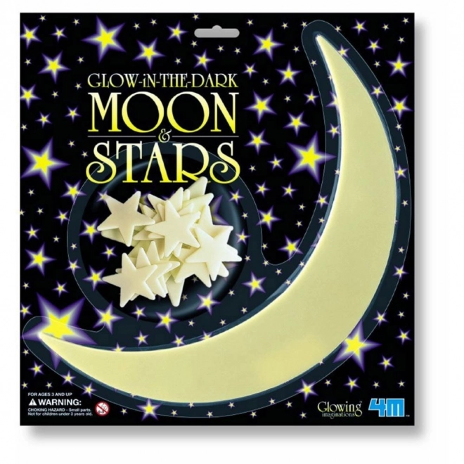 Étoiles et lune lumineuses