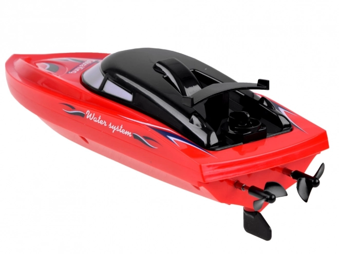 Bateau crocodile amusant avec télécommande – Rouge