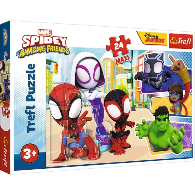Puzzle 24 maxi Spiday et amis Spiderman