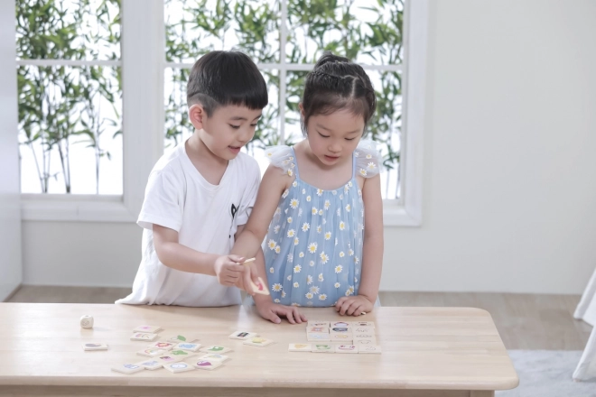 Jeu éducatif VIGA puzzle en bois pour apprendre les sens