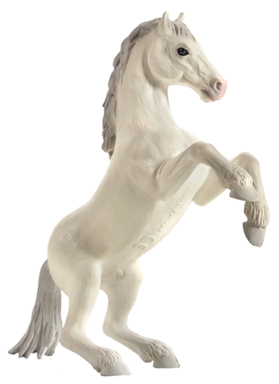 Figurine réaliste de cheval blanc Mojo Mustang