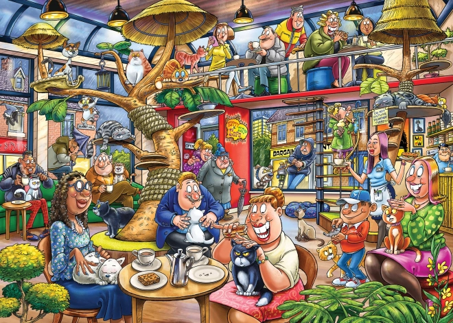 Jumbo Puzzle Wasgij Mystery: Folie féline 1000 pièces